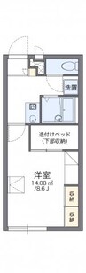レオパレスルース 1Kの間取り