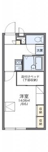 レオパレス桜坂 1Kの間取り