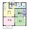 エルディム円座 3DKの間取り