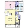 ロイヤルスクウェア　一宮Ⅴ 1LDKの間取り