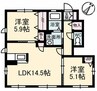 シャーメゾン ウエスト 2LDKの間取り