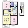エルフローラ 2LDKの間取り