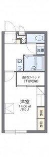 レオパレス秋桜 1Kの間取り