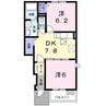 ポムドテールＴ 2DKの間取り