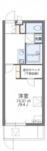 レオパレスレインボーロード 1Kの間取り
