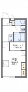 レオパレス華Ⅱ 1Kの間取り