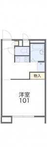 レオパレスプログレスｉｎ 1Kの間取り