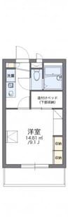 レオパレスラフィーネ 1Kの間取り