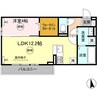 カルテット　D棟 1LDKの間取り
