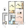 クレアⅡ 2LDKの間取り