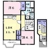 レガシーガーデンⅡ 2LDKの間取り