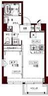 コリドール中央 1LDK+Sの間取り