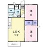 南オレンジタウンⅡ 2LDKの間取り