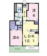 ロジュマン国分寺２ 2LDKの間取り