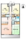 サニーハイツ鬼無 3LDKの間取り