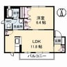 ルミエール松縄　Ａ棟 1LDKの間取り