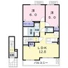 ルタン土器 2LDKの間取り