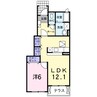 メゾン　ハナブサ　Ｂ 1LDKの間取り