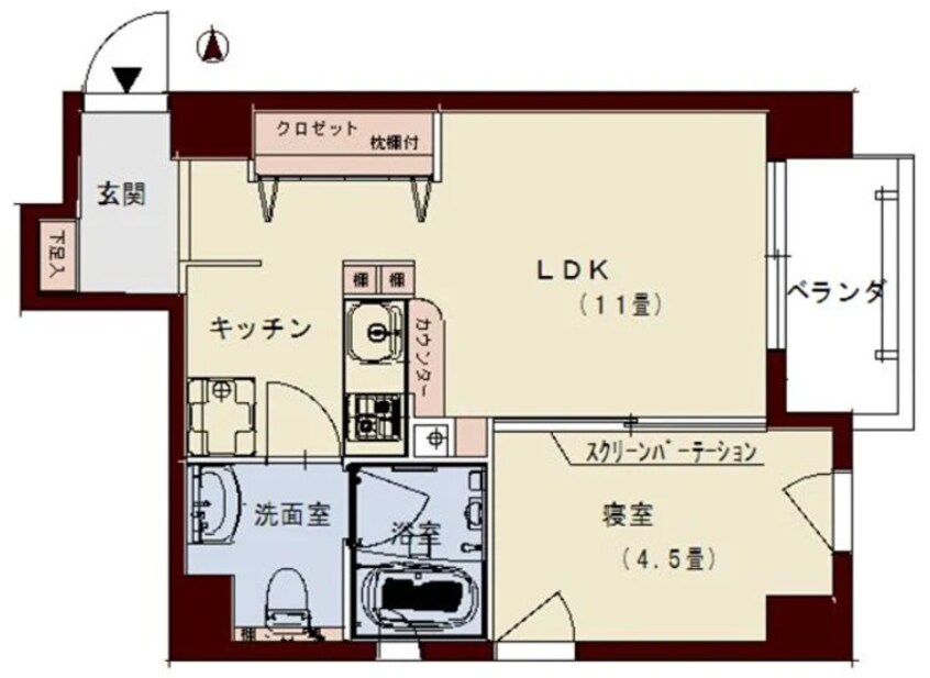 間取図 コリドールリブ