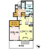 North Shore　B 1LDKの間取り