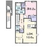 綾川町アパートＡ 1LDKの間取り
