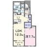 綾川町アパートＣ 1LDKの間取り