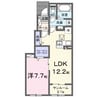 綾川町アパートＤ 1LDKの間取り
