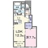 綾川町アパートＤ 1LDKの間取り