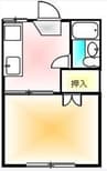 溝渕ハイツ 1Kの間取り