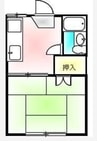 溝渕ハイツ 1Kの間取り