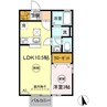 ユーラナス木太 1LDKの間取り