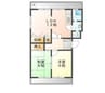 中筋マンション 2LDKの間取り