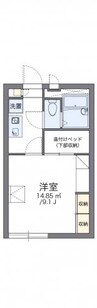 レオパレスグリーンハイツ 1Kの間取り