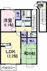 ブリーズ２１　Ⅱ 2LDKの間取り