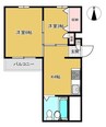 Lコート 2Kの間取り