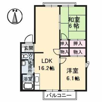 間取図 フレグランス中塚　Ａ棟