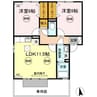ブルー フォーレ D棟 2LDKの間取り