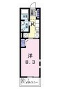 アンジュ 1Kの間取り