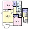 グランディール三条Ａ 2LDKの間取り