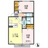 ハリス　Ⅰ棟 2LDKの間取り