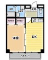 ローズ 1DKの間取り