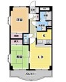 ヴェルシャトー京都 2LDKの間取り