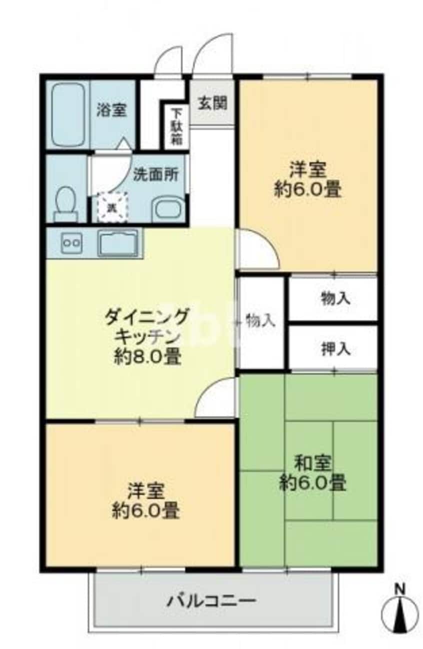 間取図 フォブール大高A
