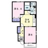 ポム・ド・テールＢ 2Kの間取り