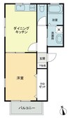 フォブールＤＭＣ・D 1DKの間取り