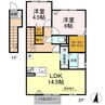 グラン3104　A棟 2LDKの間取り