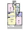 サニープロムナードⅠ 2LDKの間取り