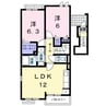 プリムラ　カーサ 2LDKの間取り