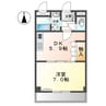 プランドール 1DKの間取り