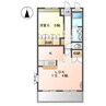 ロイヤルコーポ中川 1LDKの間取り